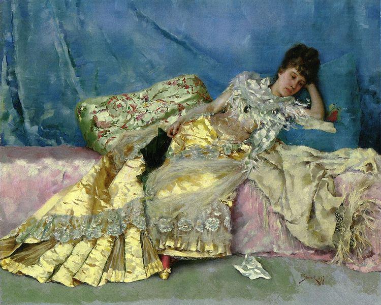 Julius LeBlanc Stewart Lady on a Pink Divan oil painting picture